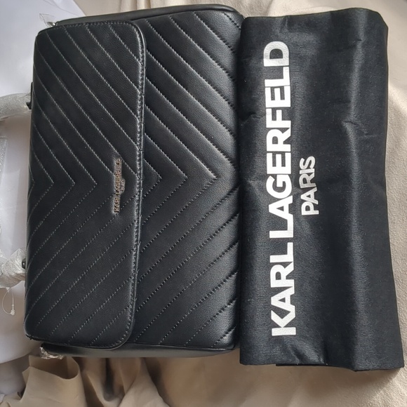 NWT Karl Lagerfeld Charlotte Leather Top Handled Satchel - Picture 7 of 17